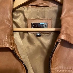 DANIER TAN MENS LEATHER JACKET IN MEDIUM